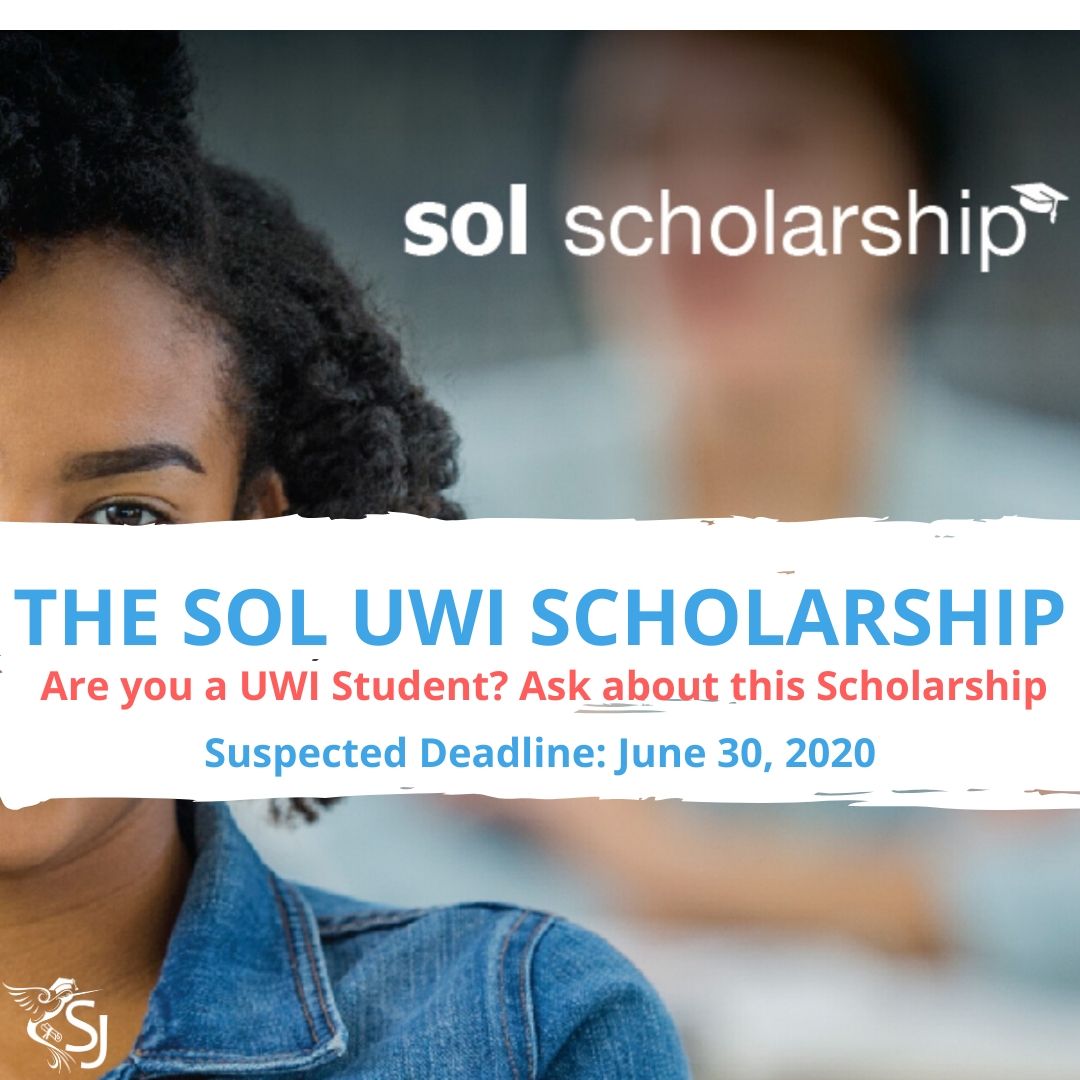 Apply for the 2020/2021 UWI SOL Scholarship undergraduate and graduate programme for students enrolled at the Cave Hill, Mona, St Augustine and Open Campuses. Deadline is June 30th.