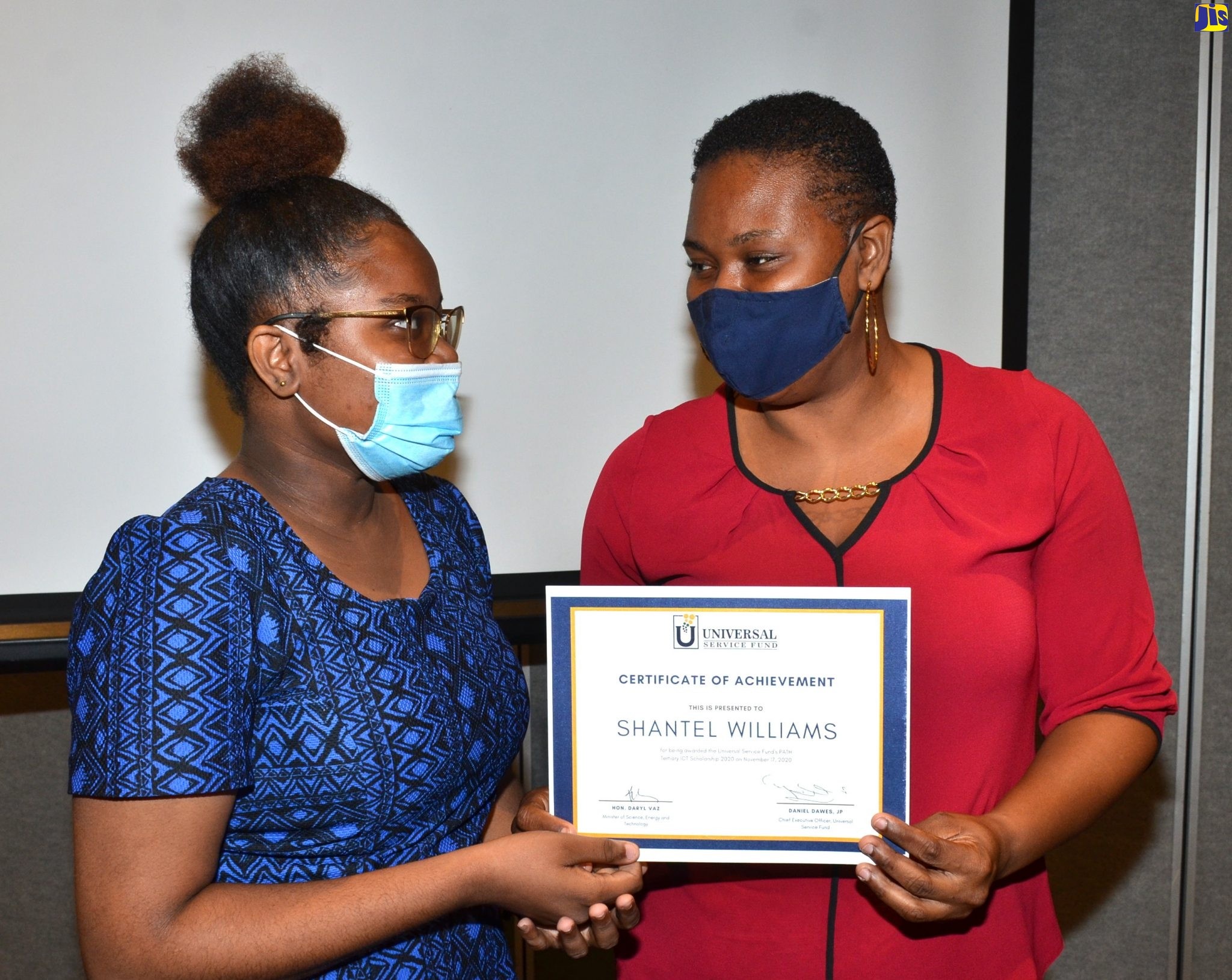 Shantel Williams, an aspiring ICT teacher, is the first recipient of the USF inaugural Programme of Advancement Through Health and Education (PATH) Tertiary ICT Scholarship.