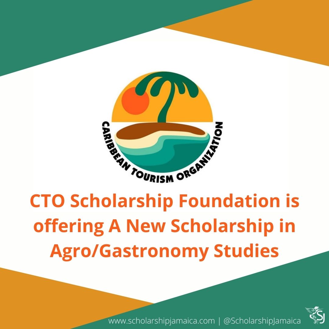 Caribbean Tourism Organization (CTO) Scholarship Foundation will fund a scholarship for studies in agro/gastronomy-related subjects to Caribbean nationals students.