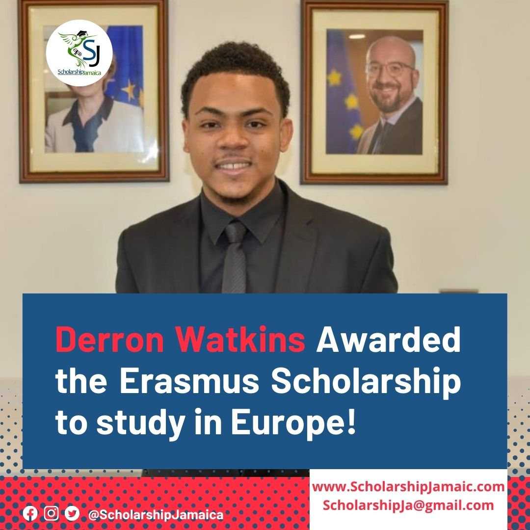 Derron Watkins will read for a master’s degree in work, organizational and personnel psychology at the University of Valencia, Spain, and at the University of Coimbra in Portugal with a full Erasmus Scholarship award.