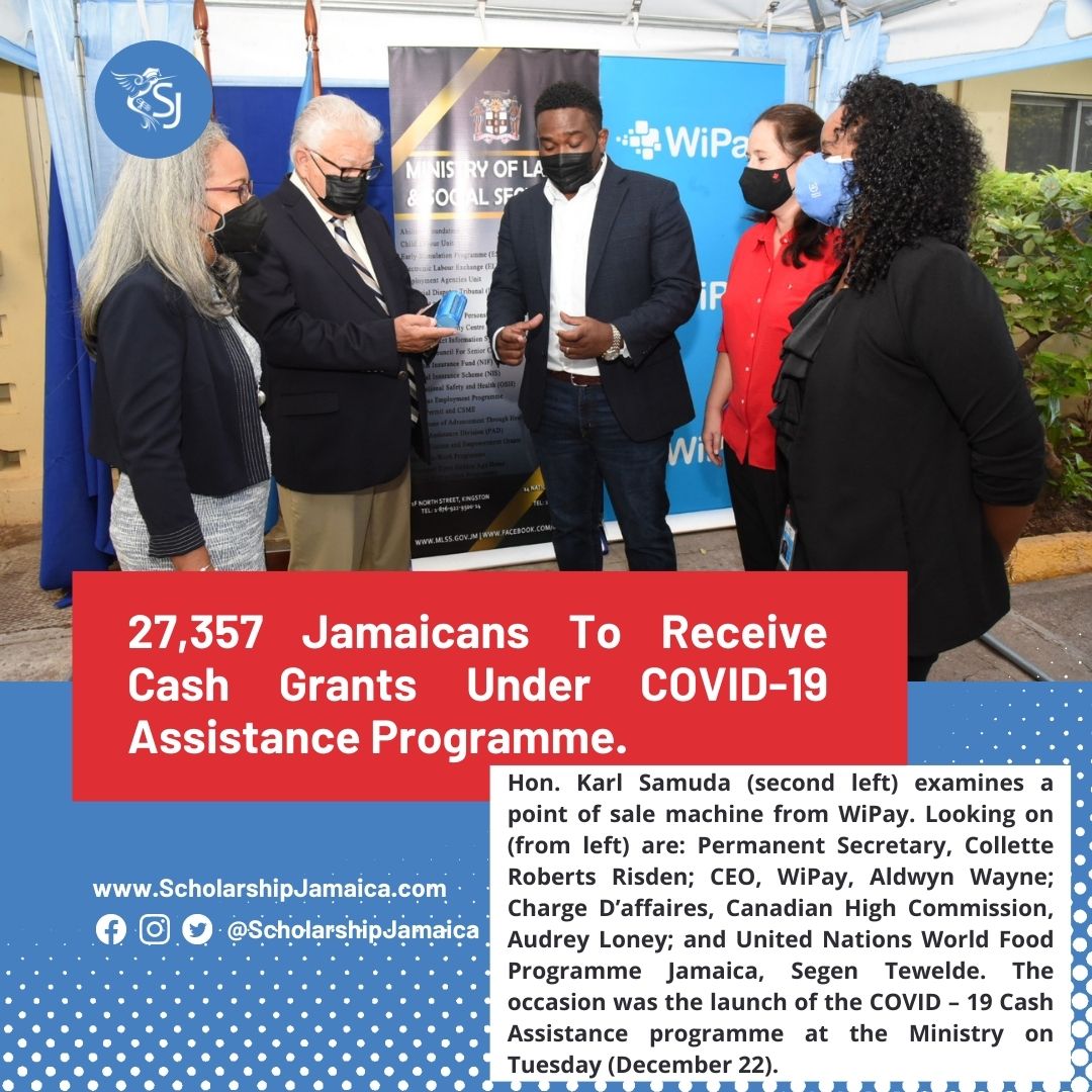 27,357 Jamaicans To Receive Cash Grants Under COVID-19 Assistance Programme