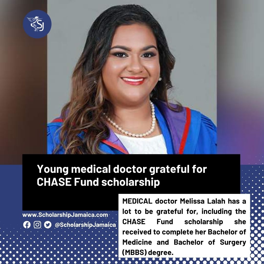 Medical doctor Melissa Lalah is grateful for the CHASE Fund scholarship she received to complete her Bachelor of Medicine & Bachelor of Surgery (MBBS) degree.