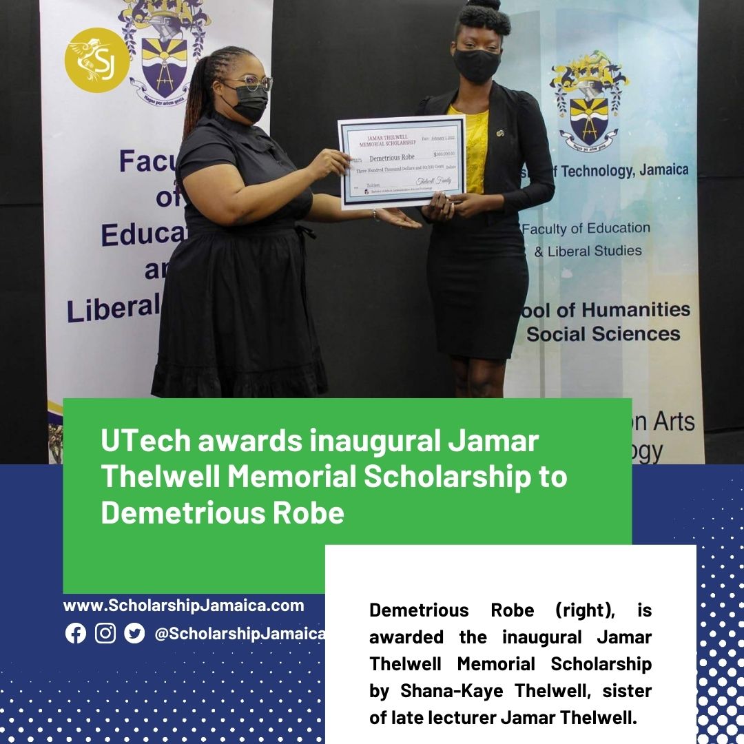 UTech awards inaugural Jamar Thelwell Memorial Scholarship to Demetrious Robe