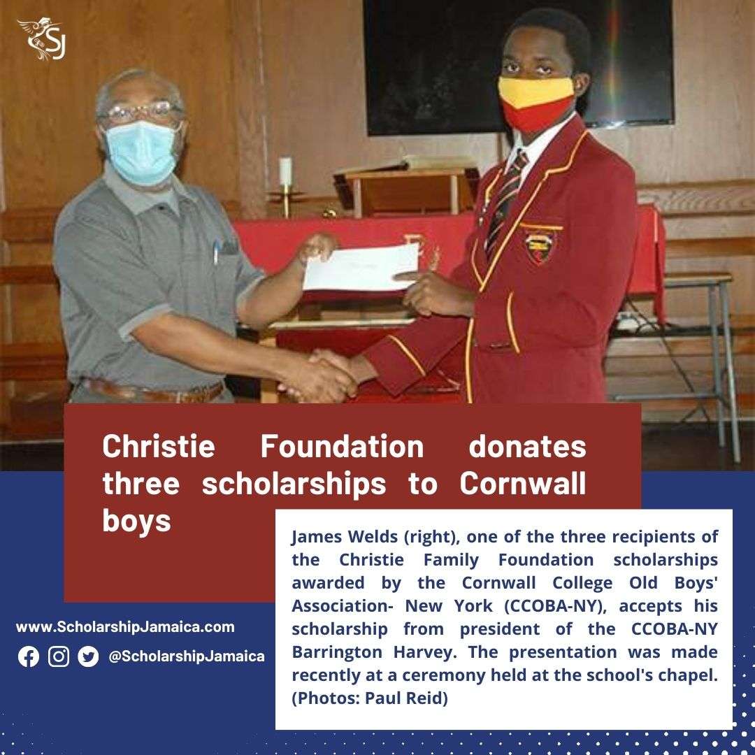 Christie Family Foundation Scholarships & CCOBA-NY offered 3 promising Cornwall College students a scholarship lifeline for academic survival