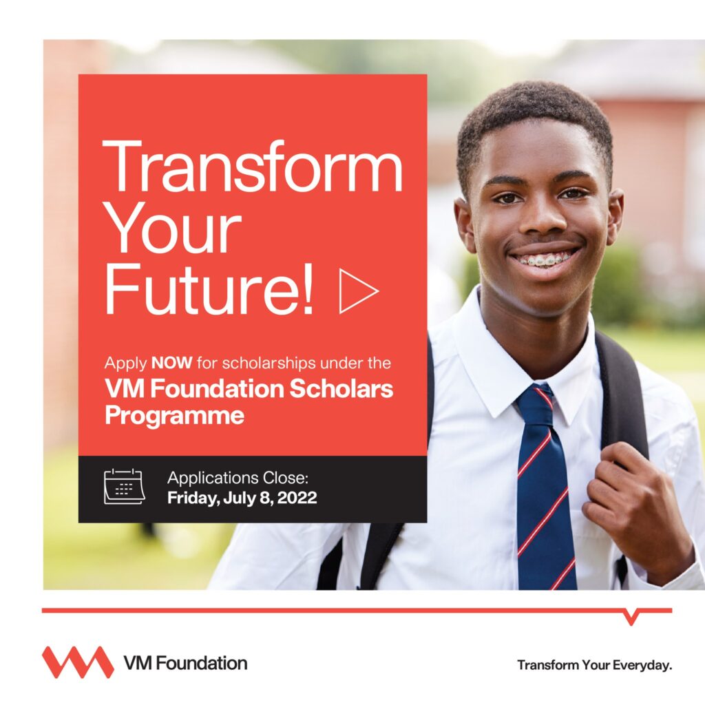 VM Foundation Scholarship programme is now accepting applications for financial support at secondary & tertiary levels valued at $450,000.