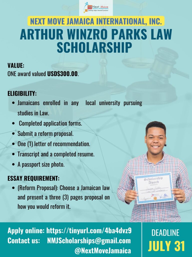 Apply for the 2022 Arthur Winzro Parks Law Scholarship. The award is available to all local students enrolled in literature studies. This year, we will be offering one (1) award valued at US$300.