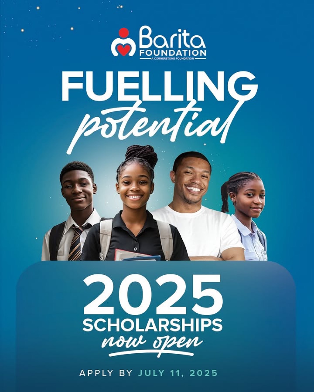 Barita Foundation is inviting qualified applicants - the general public, staff members, children of staff and customers to apply for one or more of their 2025 Barita scholarship program.