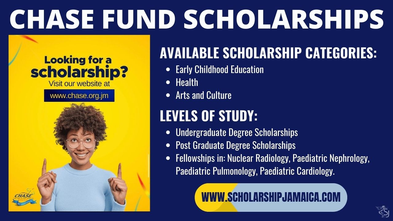 The CHASE Scholarships at undergraduate, postgraduate & fellowship programme in health, early childhood education, arts and culture.