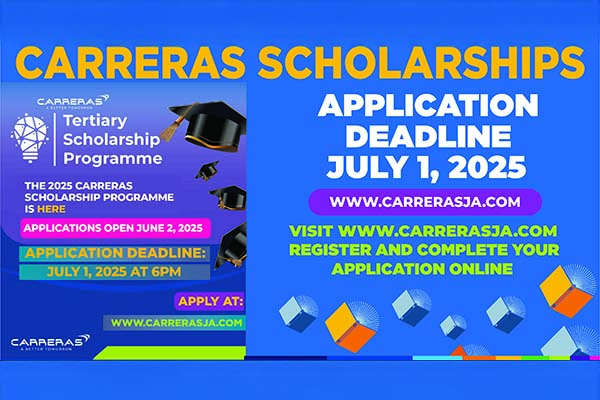 Applications are invited for the 2025 Carreras SEEK Scholarship Fund with awards valued at over J$1Million. This amazing scholarship opportunity closes July 1, 2025. Contact us for application assistance.