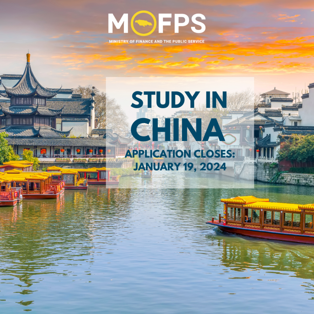 Applications are invited for the study in China scholarships from persons wishing to pursue Undergraduate studies, Graduate studies or Advanced training at institutions of higher learning in China during the academic year 2024/2025.