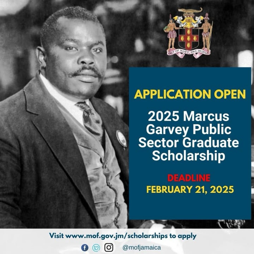 Applications are invited for the 2025 Marcus Garvey Public Sector Graduate Scholarship to undertake Graduate Studies in approved Local and International Universities.