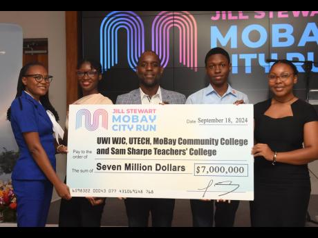 The Jill Stewart MoBay City Run charity organisation handed out $8 million in scholarship funds to students from several schools in western Jamaica