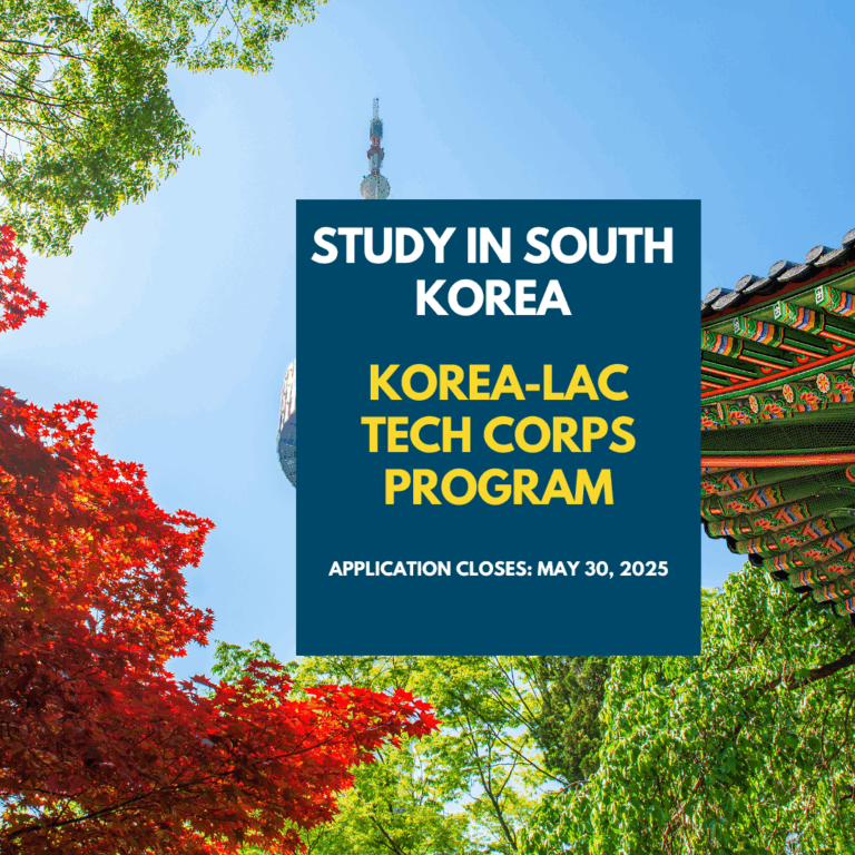 Apply to study in Korea through the Korea-LAC Tech Corps Program Scholarships with the help of the Ministry of Finance Jamaica.