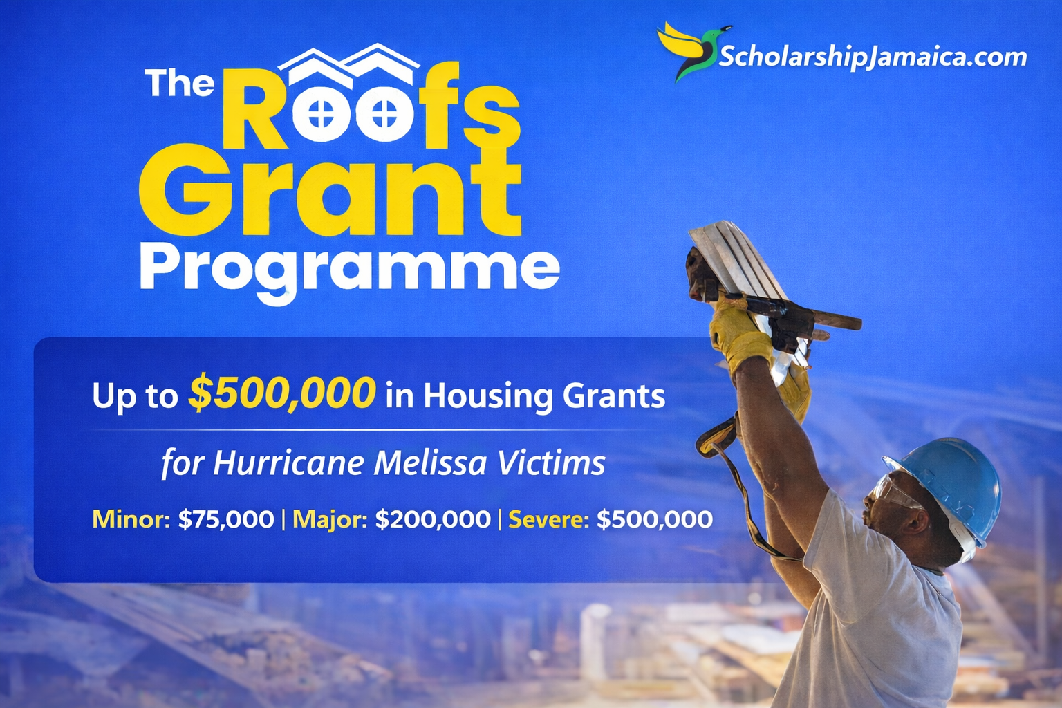 Learn how the ROOFS Program provides up to $500,000 in housing grants for families affected by Hurricane Melissa from the MLSS in Jamaica.